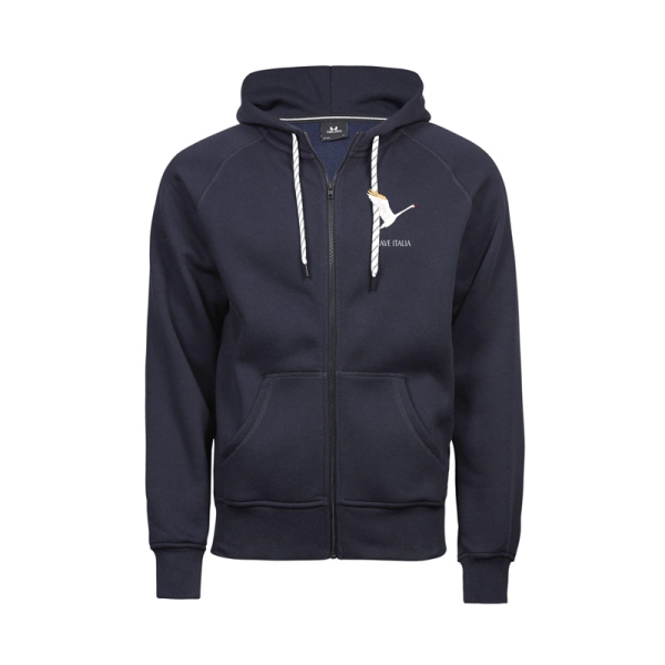 FELPA CON CAPPUCCIO E ZIP